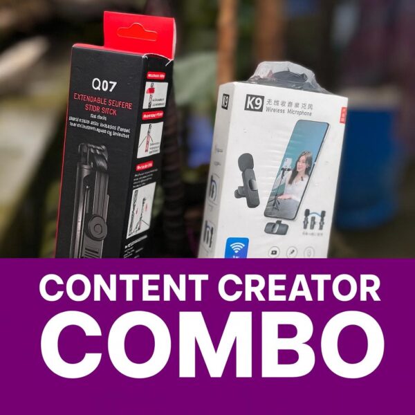 Selfie Tripod Stick + K9 Wireless Microphone